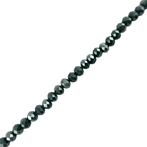 Perline sfaccettate 8x6mm rondella verde scuro