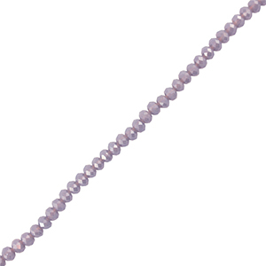 Perline sfaccettate 8x6mm rondella grigio lavanda