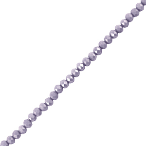 Perline sfaccettate 6x4mm rondella grigio lavanda chiaro