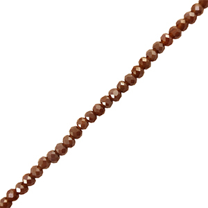 Perline sfaccettate 6x4mm rondella rosso scuro-marrone
