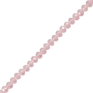 Perline sfaccettate 4x3mm rondella rosa chiaro