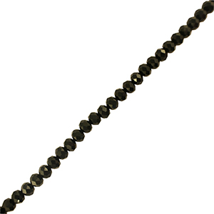 Perline sfaccettate 3x2mm rondella nero