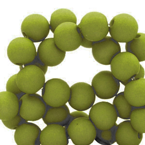 Perline in acrilico 8 mm verde muschio