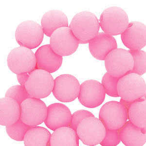 Perline in acrilico 8 mm rosa