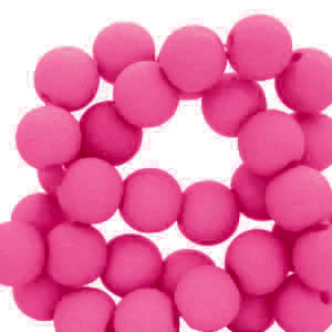 Perline in acrilico 6 mm fucsia