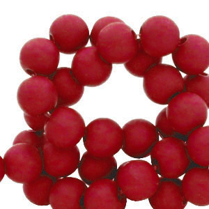 Perline in acrilico 6 mm rosso