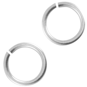 Anellino apribile di metallo DQ 6.5mm argento antico (privo di nichel)