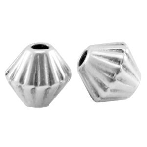 Perline di metallo DQ a cono argento antico (privo di nichel)