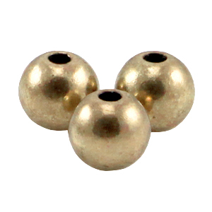 Perline di metallo DQ 3 mm tonda bronzo antico (privo di nichel)