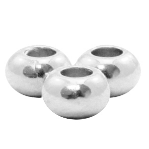 Perline di metallo DQ 6mm argento antico (privo di nichel)
