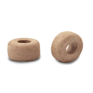 Perline di ceramica greca DQ 7mm beige sabbia