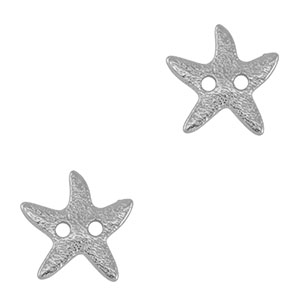 Ciondoli di metallo DQ stella del connettore argento antico (privo di nichel)