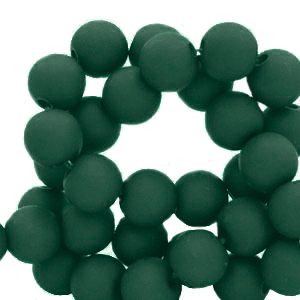 Perline in acrilico 6 mm verde scuro