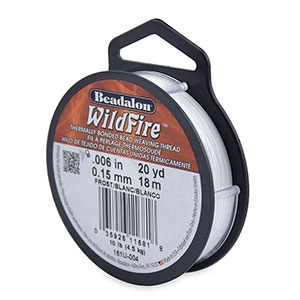 Beadalon filo Wildfire diametro 0.15mm bianco gelo