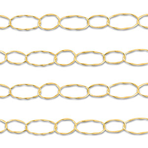Componenti in acciaio inossidabile catena ovale oro