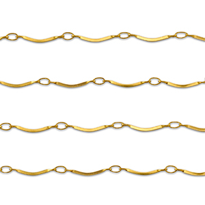 Componenti in acciaio inossidabile catena curva oro
