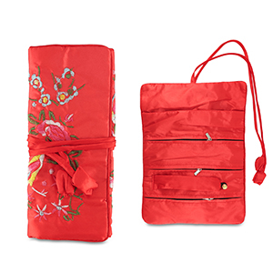 Portagioie da viaggio con fiori Rosso