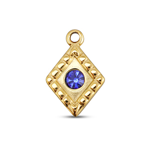 BY31&reg; Ciondoli in acciaio inossidabile rombo oro-blu zaffiro