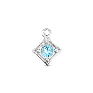 BY31&reg; Ciondoli in acciaio inossidabile rombo argento-acqua