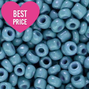 Perline di vetro rocailles 6/0 (4 mm) blu acciaio