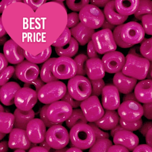Perline di vetro rocailles 8/0 (3 mm) rosa gitano