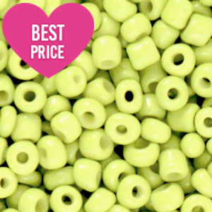 Perline di vetro rocailles 12/0 (2 mm) giallo lime