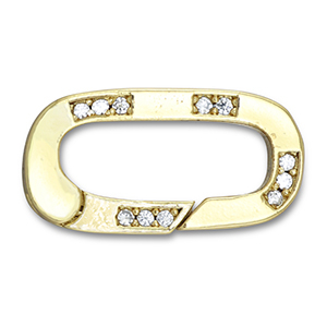 Metallo TQ in ottone chiusure ovale oro