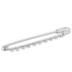 Componenti di metallo spilla decorativa con 10 anellini argento