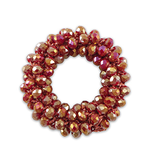 Ciondoli sfaccettati 32mm porto rosso 