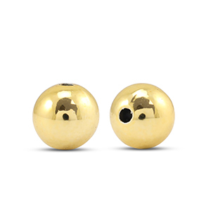 Perline metallizzate tonde 10mm oro metallico