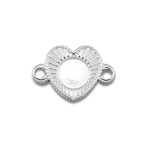 BY31&reg; Distanziatore in acciaio inossidabile con castone per SS20 fondo piatto argento