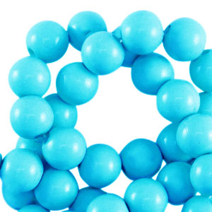 Perline in acrilico 10 mm lucido turchese blu