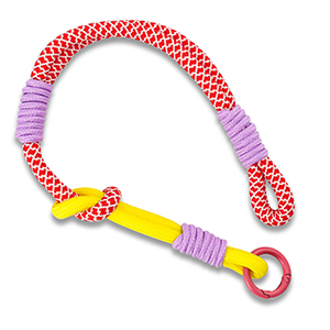 Cinturino da polso trendy per cellulare rosso-lilla-giallo-bianco-rosa magenta