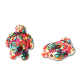 Perline di ceramica tartaruga multicolore