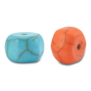 Perline di ceramica esagono multicolore
