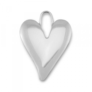 Ciondoli in acciaio inossidabile cuore argento