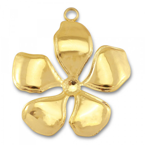 Ciondoli in acciaio inossidabile fiore oro