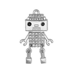 Ciondoli accattivanti robot argento