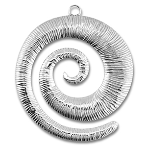 Ciondoli in acciaio inossidabile spirale argento