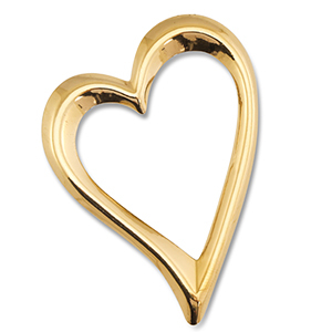 Ciondoli in acciaio inossidabile cuore oro