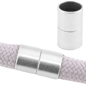 Chiusura magnetica di metallo DQ &Oslash;10mm argento antico