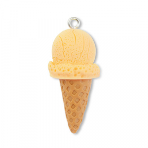 Pendenti in resina gelato giallo-marrone chiaro