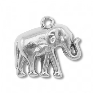Ciondoli in acciaio inossidabile elefante argento
