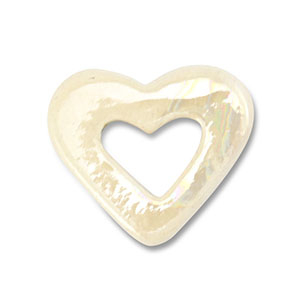 Perline di ceramica greca DQ cuore biancastro