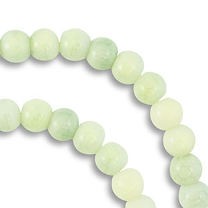Perline di vetro 6mm verde chiaro-giallo chiaro