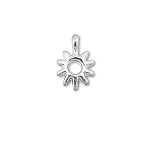 Ciondoli di metallo DQ sole argento antico (privo di nichel)