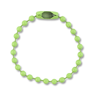 Componenti colorati anello catena a palline con chiusura verde