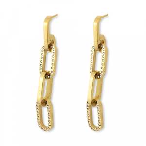 Orecchini in acciaio inossidabile catena oro