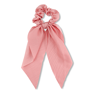 Elastici per capelli con fiocco rosa corallo