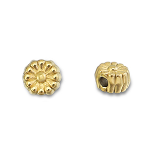 Perline in acciaio inossidabile fiore oro